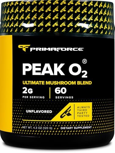 PrimaForce Peak O2 Trainingsergänzung, 120 Gramm - Proprietäre Mischung, Nicht-GVO, Vegan und Glutenfrei