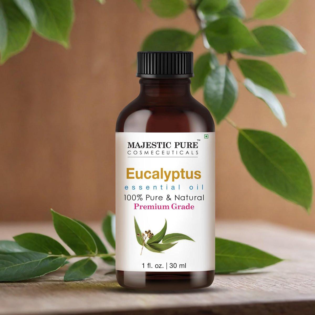 Majestic Pure Eukalyptus ätherisches Öl mit Glaspipette - 100% rein und natürlich - Ätherisches Öl für Diffuser, Aromatherapie, Seifen- und Kerzenherstellung, 30 ml