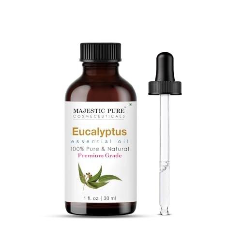 Majestic Pure Eukalyptus ätherisches Öl mit Glaspipette - 100% rein und natürlich - Ätherisches Öl für Diffuser, Aromatherapie, Seifen- und Kerzenherstellung, 30 ml