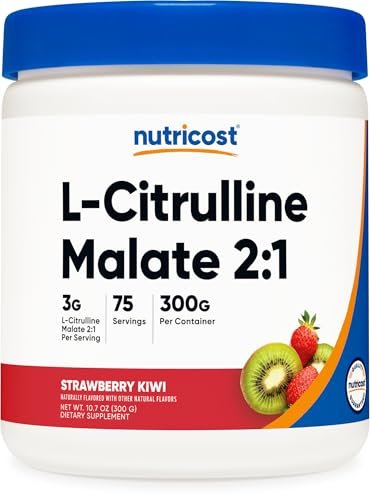 Nutricost L-Citrullin Malat 2:1 – 300 g Pulver (Erdbeer-Kiwi)