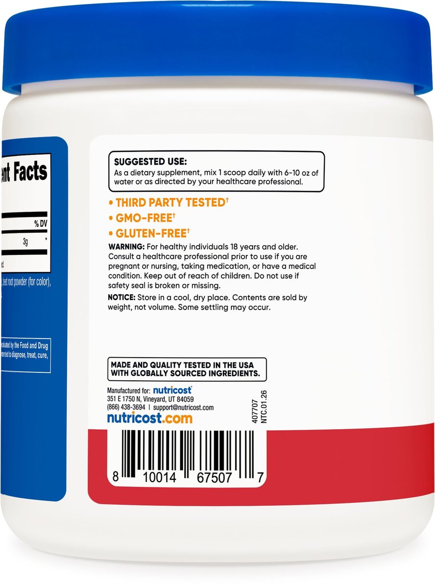 Nutricost L-Citrullin Malat 2:1 – 300 g Pulver (Erdbeer-Kiwi)