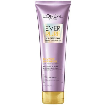 L'Oreal Paris EverPure Blondes Shampoo ohne Sulfate für coloriertes Haar, neutralisiert Messing + balanciert, 250 ml