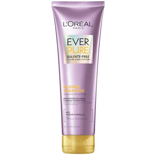 L'Oreal Paris EverPure Blondes Shampoo ohne Sulfate für coloriertes Haar, neutralisiert Messing + balanciert, 250 ml