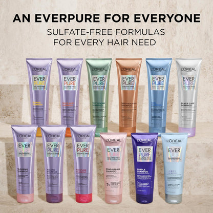 L'Oreal Paris EverPure Blondes Shampoo ohne Sulfate für coloriertes Haar, neutralisiert Messing + balanciert, 250 ml