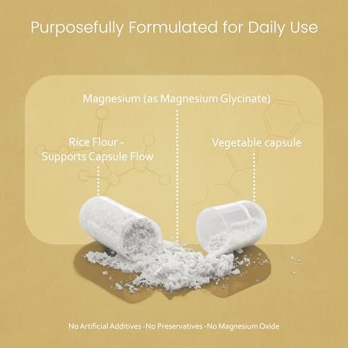 NaturaLife Labs Magnesiumglycinat – 450 mg pro Portion – 120 vegane Kapseln – Non-GMO, glutenfrei, vegan