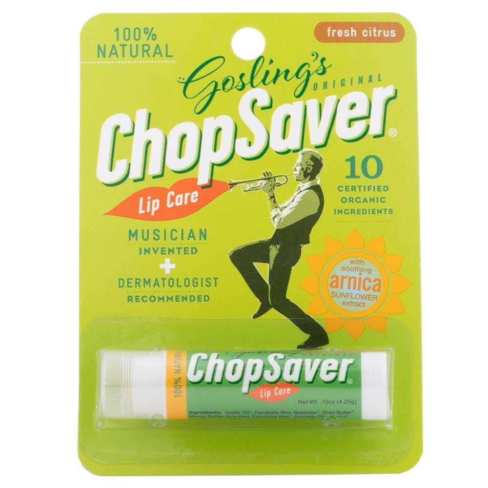 ChopSaver Lippenbalsam – 100% natürliche, feuchtigkeitsspendende Lippenpflege für Musiker und mehr – Wirksame Linderung bei trockenen, rissigen Lippen und Haut – Hergestellt in den USA – 0,15 oz (Einzelpackung)