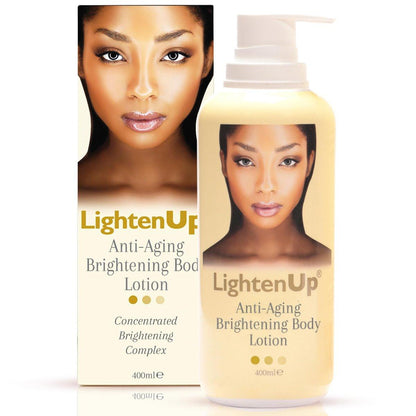 LightenUp Anti-Aging Body Lotion 400ml – Aufhellende Körperlotion mit Arganöl und Sheabutter