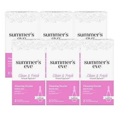 Summer's Eve Douche Island Splash – pH-ausgeglichene Intimhygiene für Frauen, 2 Flaschen à 4,5 Unzen, 6er-Pack