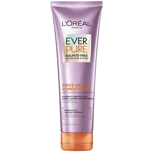 L’Oréal Paris EverPure Frizz Defy Conditioner – Sulfatfreie Pflege mit Marulaöl gegen Frizz, 250 ml