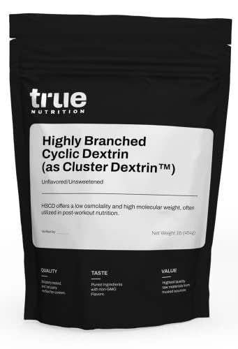 True Nutrition – Highly Branched Cyclic Dextrin (HBCD) – Kohlenhydratpulver für anhaltende Intra-Workout-Energie und verbesserte Muskelregeneration – Vegan & Non-GMO – Ungesüßt, 1 lb