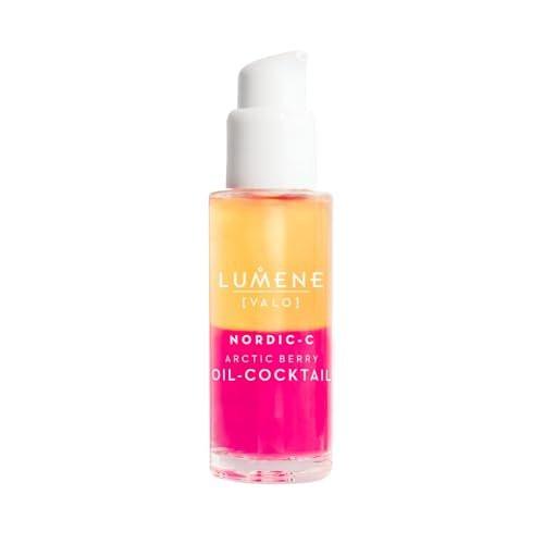 Lumene Nordic-C [Valo] Arctic Berry Gesichtsöl – Antioxidantienreiches, feuchtigkeitsspendendes Serum mit Vitamin C, Vitamin E & Hyaluronsäure – Pflegt und polstert trockene Haut auf – Vegane Hautpflege (30 ml)