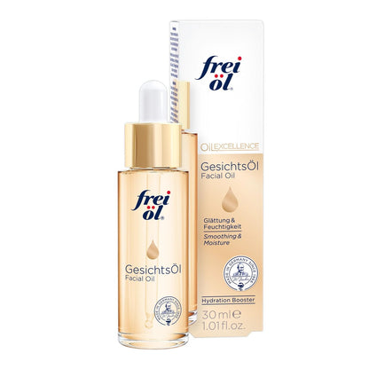 frei öl Gesichtsöl – für sichtbar glatte Haut – mit Vitamin E & Omega-6-Fettsäuren – feuchtigkeitsspendende Gesichtspflege – vegan – 30 ml