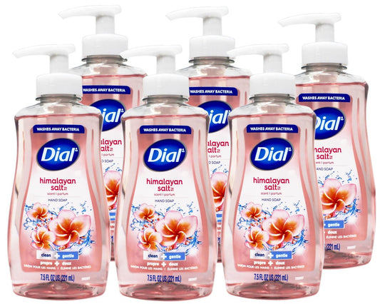 Dial Himalaya Rosa Salz & Wasserlilie Handseife mit Feuchtigkeitsspender 7,5 oz (6er-Pack)