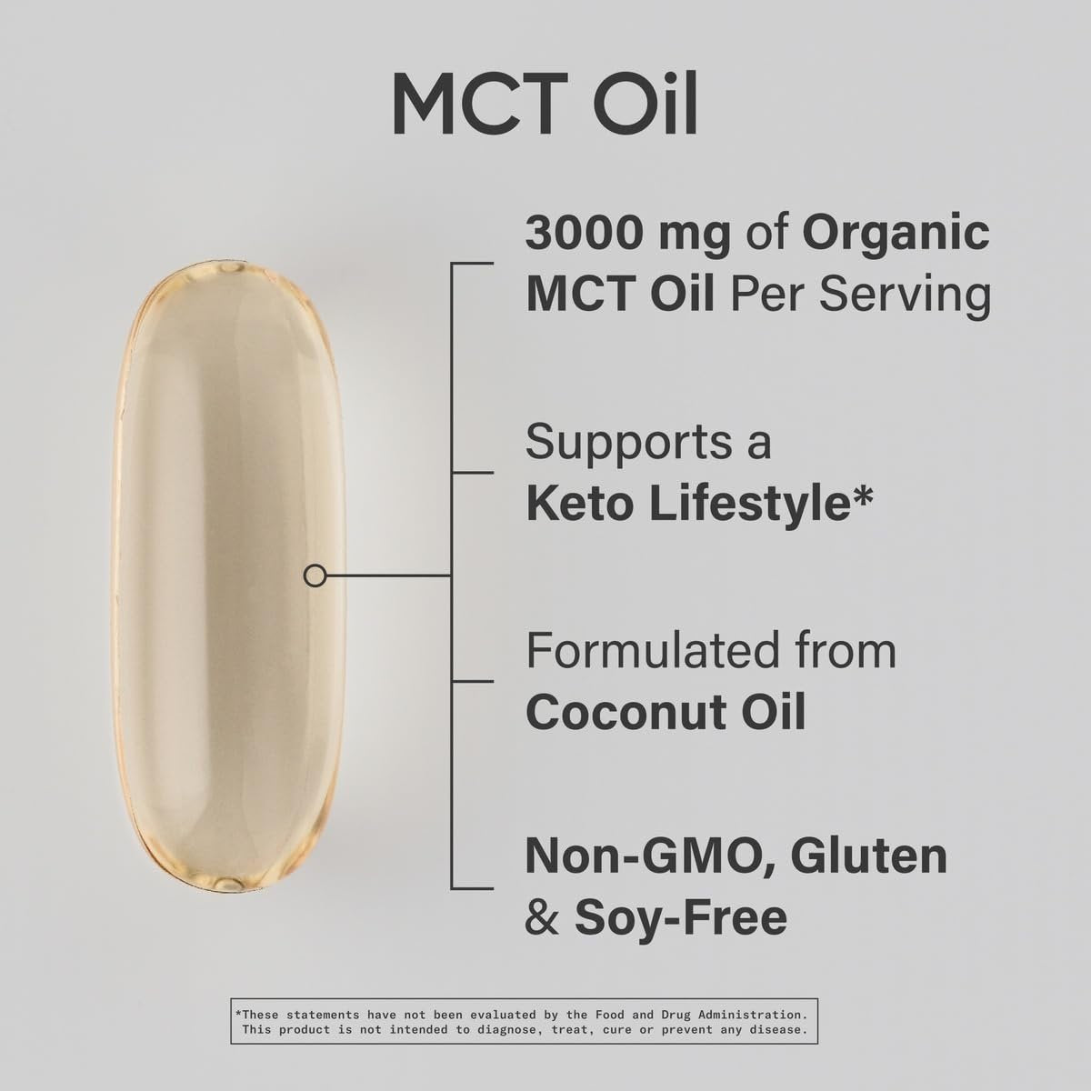 Sports Research MCT Öl Kapseln aus Kokosnussöl | Keto-Treibstoff für Gehirn & Körper | Hochpotent 3000 mg | Aus Non-GMO Kokosnüssen (120 Softgels)