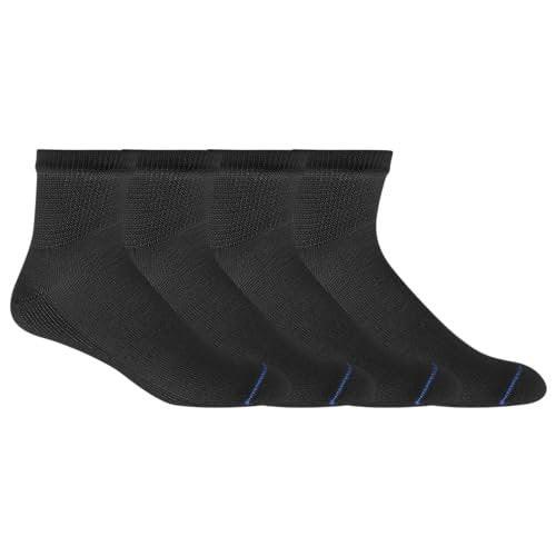 Dr. Scholl's 4er-Pack Diabetiker & Durchblutungsfreundliche Nicht-Einschnürende Knöchel-Freizeitsocken für Herren, Schwarz, Schuhgröße 7-12 US