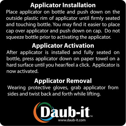 Racquet Art Daub-it Leere Flaschen mit Applikatoren – 4 oz – Mohair-Dauber – 2er-Pack