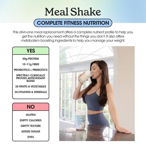Fit & Lean Meal Shake – Mahlzeitenersatz zur Fettverbrennung mit Protein, Ballaststoffen, Probiotika und Bio-Obst & -Gemüse, Cookies & Cream, 454 g, 10 Portionen