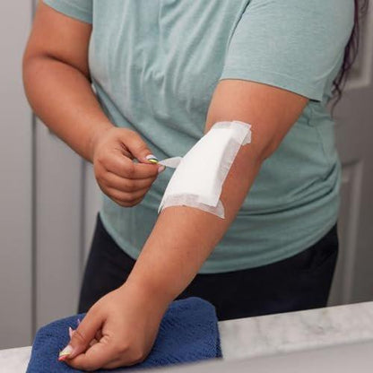 BAND-AID Cushion Care Sterile Gazekompressen – 25 Stück, 7,5 x 7,5 cm, für kleine Schnitte, Schürfwunden und Verbrennungen