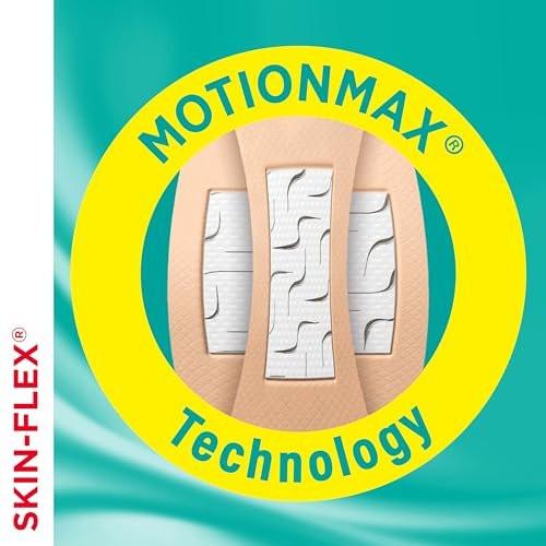 BAND-AID Brand Skin-Flex Wundpflaster für Erste Hilfe und Wundversorgung bei kleinen Schnittwunden, Schürfwunden und Verbrennungen, flexible sterile Pflaster für Finger und Knie, extragroß, alle eine Größe, 7 Stück