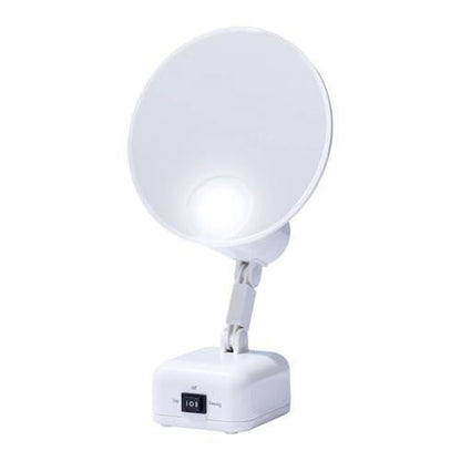 Floxite FL-615-2 15-fach Vergrößerungsspiegel mit LED-Licht – Tragbarer Make-up-Spiegel für Reise und Zuhause, Tischspiegel, Stecker, Weiß