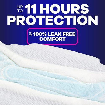 Always Maxi Overnight Binden mit Flügeln für Damen, Größe 5, extra starke nächtliche Saugfähigkeit, unparfümiert, 36 Stück