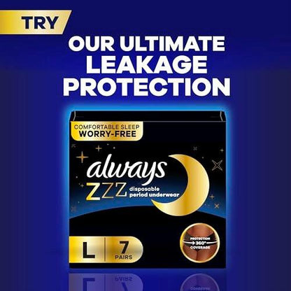 Always Maxi Overnight Binden mit Flügeln für Damen, Größe 5, extra starke nächtliche Saugfähigkeit, unparfümiert, 36 Stück