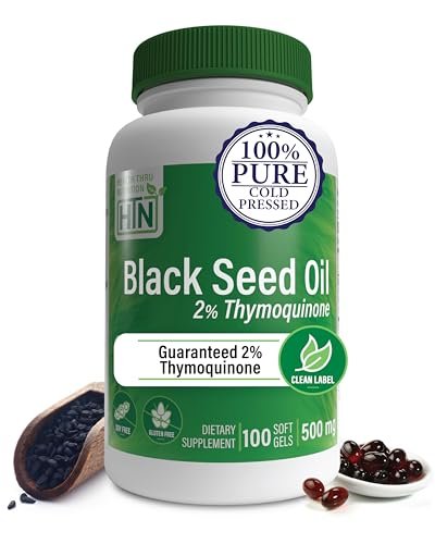 Schwarzkümmelöl 500mg – 100 Weichkapseln | Hochdosiert mit 2% Thymochinon | Kaltgepresst & Bio | Laborgeprüft, Nicht-GVO, Glutenfrei, Sojafrei