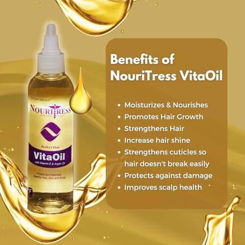 NouriTress Perfect Hair VitaOil – Rosmarin & Argan Öle, 14 essentielle Öle, 118 ml – Fördert das Haarwachstum