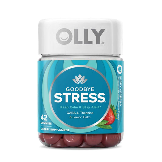 OLLY Goodbye Stress Gummibärchen - Stressabbau mit GABA, L-Theanin & Zitronenmelisse - 42 Stück