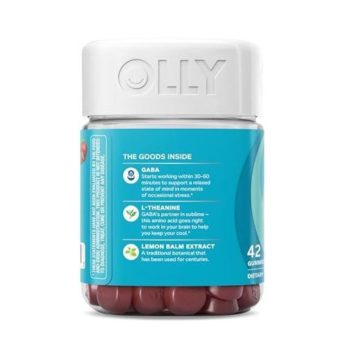 OLLY Goodbye Stress Gummibärchen - Stressabbau mit GABA, L-Theanin & Zitronenmelisse - 42 Stück