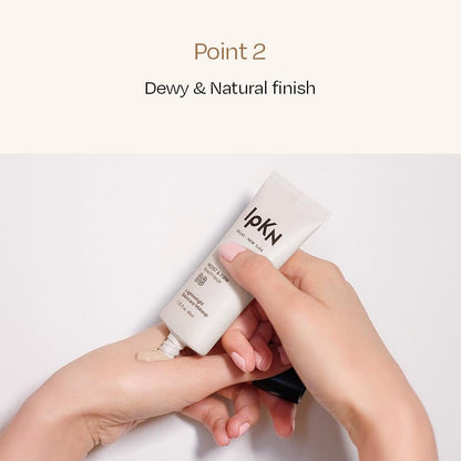 IPKN Moist & Firm BB Cream Light/Medium 40ml – Feuchtigkeitsspendende, aufbaubare Foundation für alle Hauttypen, natürlich strahlender Teint
