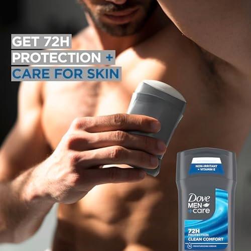 Dove Men+Care Antitranspirant Deodorant Stick 4er-Pack Clean Comfort 72h Schutz gegen Schweiß und Geruch mit 1/4 Feuchtigkeitscreme 2,7 oz
