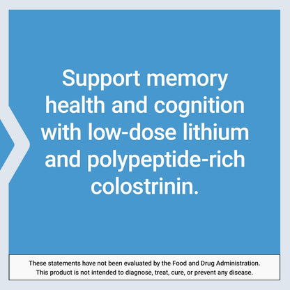 Life Extension Memory Protect – Kognitive Gesundheit mit Lithium und Colostrinin, 36 Kapseln