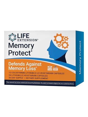 Life Extension Memory Protect – Kognitive Gesundheit mit Lithium und Colostrinin, 36 Kapseln