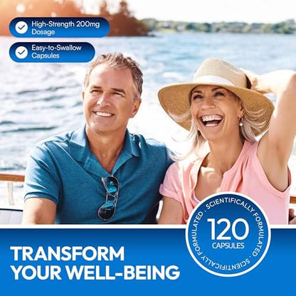5-HTP 200 mg pro Portion plus Calcium für Stimmung und Schlaf – Unterstützt eine ruhige und entspannte Stimmung – 99 % hohe Reinheit – 120 Kapseln – Arazo Nutrition