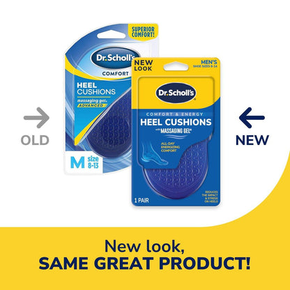 Dr. Scholl's HEEL CUSHIONS mit Massage-Gel – Fortschrittlicher Fersenschutz und Stoßdämpfung für Herren (Größe 8-13)