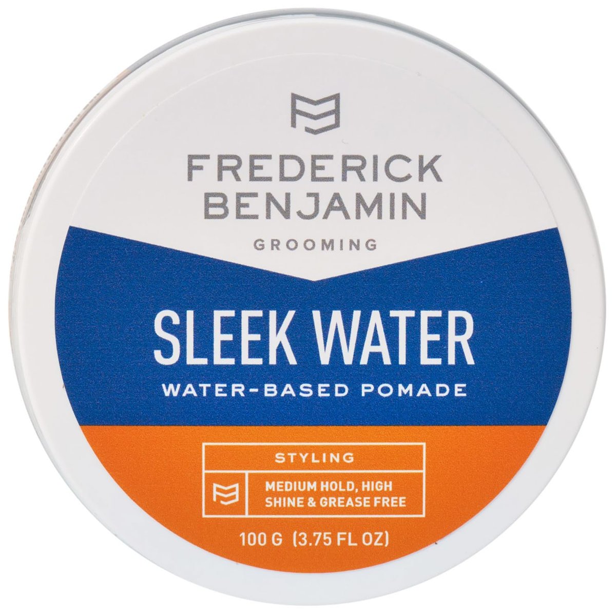 Frederick Benjamin Sleek Water Pomade für Männer – Leichte, wasserbasierte Pomade mit mittlerem bis starkem Halt und hohem Glanz, ohne Rückstände, mit Arganöl, 106 g