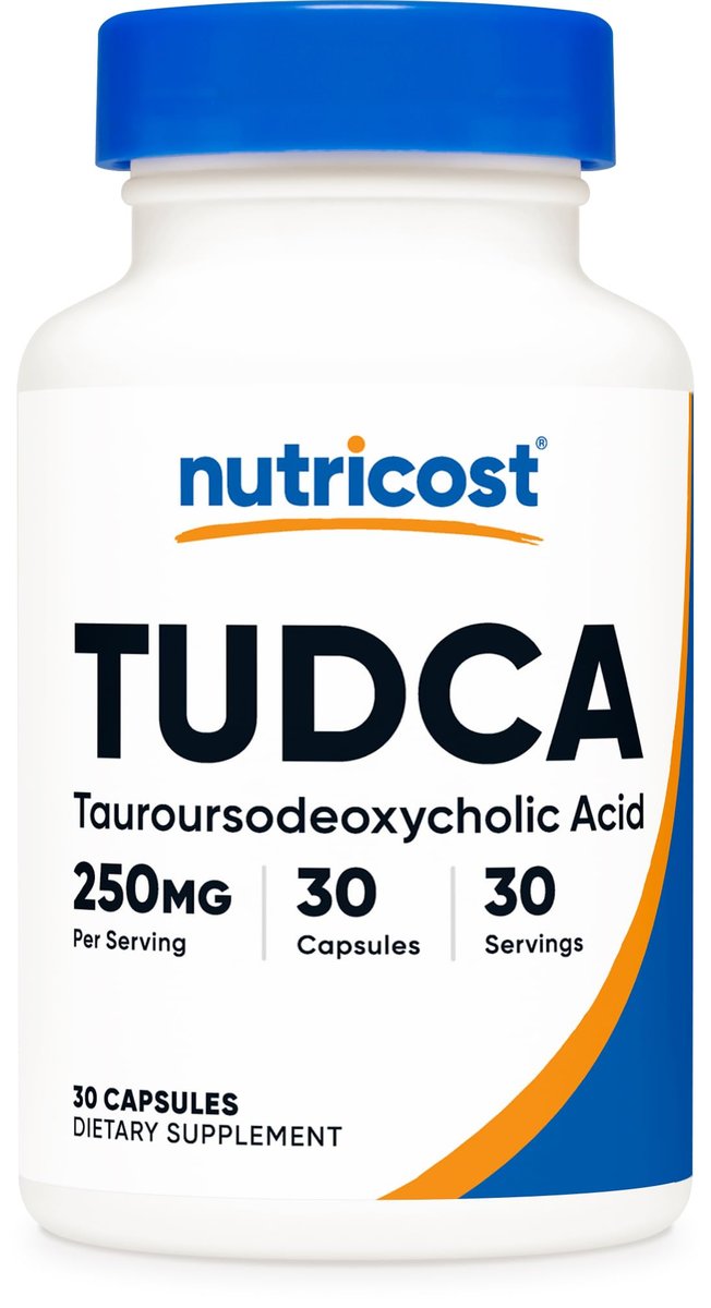 Nutricost Tudca 250mg, 30 Kapseln (Tauroursodeoxycholsäure) – Glutenfrei, Nicht-GMO