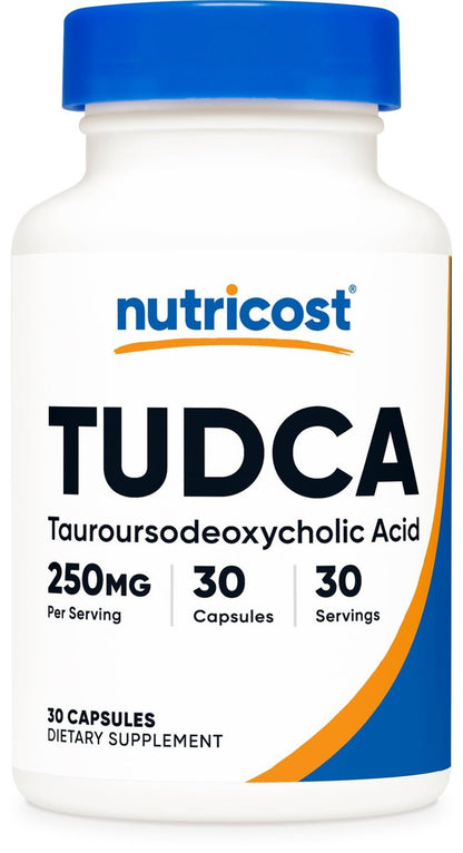 Nutricost Tudca 250mg, 30 Kapseln (Tauroursodeoxycholsäure) – Glutenfrei, Nicht-GMO