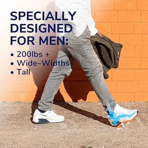 Dr. Scholl’s Extra Comfort Support Einlegesohlen für Herren, Größe 8-14, 1 Paar: Ganztägiger Komfort mit massierendem Gel für große & schwere Männer, 90 kg+, breite Füße - Fußgewölbestütze, zuschneidbar