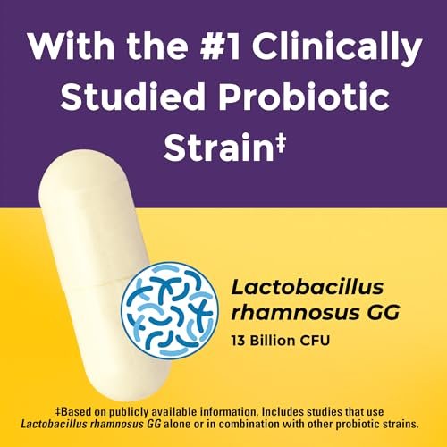 Nature Made Probiotika für die Verdauungsgesundheit Extra Strength 15 Milliarden KBE aus lebenden Kulturen, Probiotika für Frauen und Männer, 30 Probiotika-Kapseln, 30-Tage-Vorrat