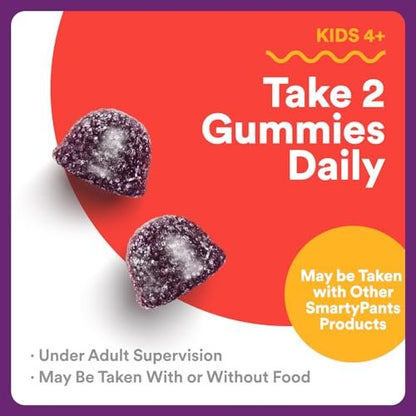 SmartyPants Kids Immunity Holunder Gummis – Immunsystem für Kinder mit Vitamin C, D, B6, B12 und Zink – 60 Stück (30 Tage Vorrat)