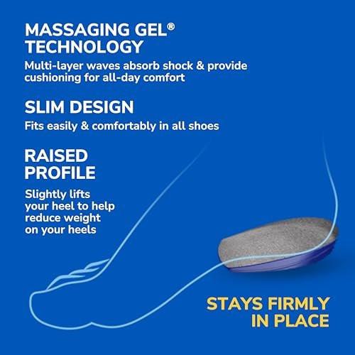 Dr. Scholl's Fersengel-Massagekissen mit Gel – Stoßdämpfung und Polsterung für den ganzen Tag zur Linderung von Fußbeschwerden (für Damen 6-10, auch für Herren 8-13 erhältlich)