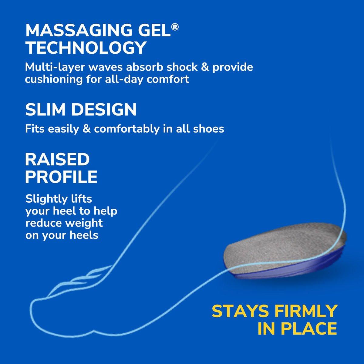 Dr. Scholl's Fersengel-Massagekissen mit Gel – Stoßdämpfung und Polsterung für den ganzen Tag zur Linderung von Fußbeschwerden (für Damen 6-10, auch für Herren 8-13 erhältlich)