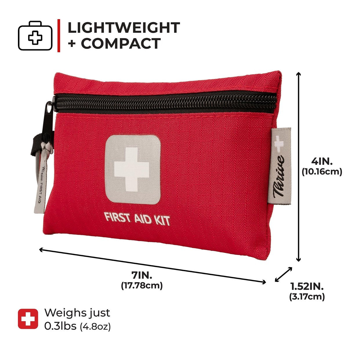 Thrive Mini Erste-Hilfe-Set – Wasserdichtes Reise-Notfallset mit 66 Teilen für Zuhause, Camping & Outdoor