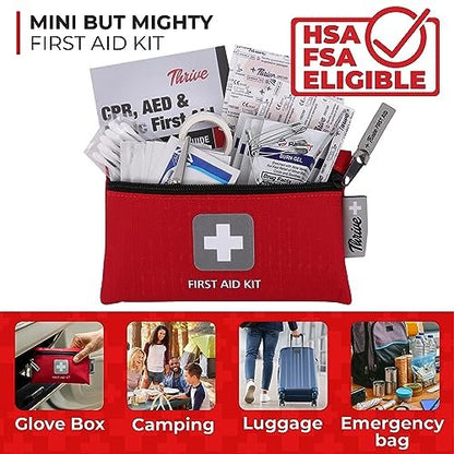 Thrive Mini Erste-Hilfe-Set – Wasserdichtes Reise-Notfallset mit 66 Teilen für Zuhause, Camping & Outdoor