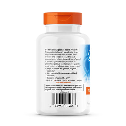 Doctor's Best Probiotikum für die Verdauungsgesundheit – Tägliche Unterstützung der Darmgesundheit für Männer & Frauen, 2 Milliarden KBE, mit LactoSpore (Heyndrickxia Coagulans), vegan – 60 vegane Kapseln