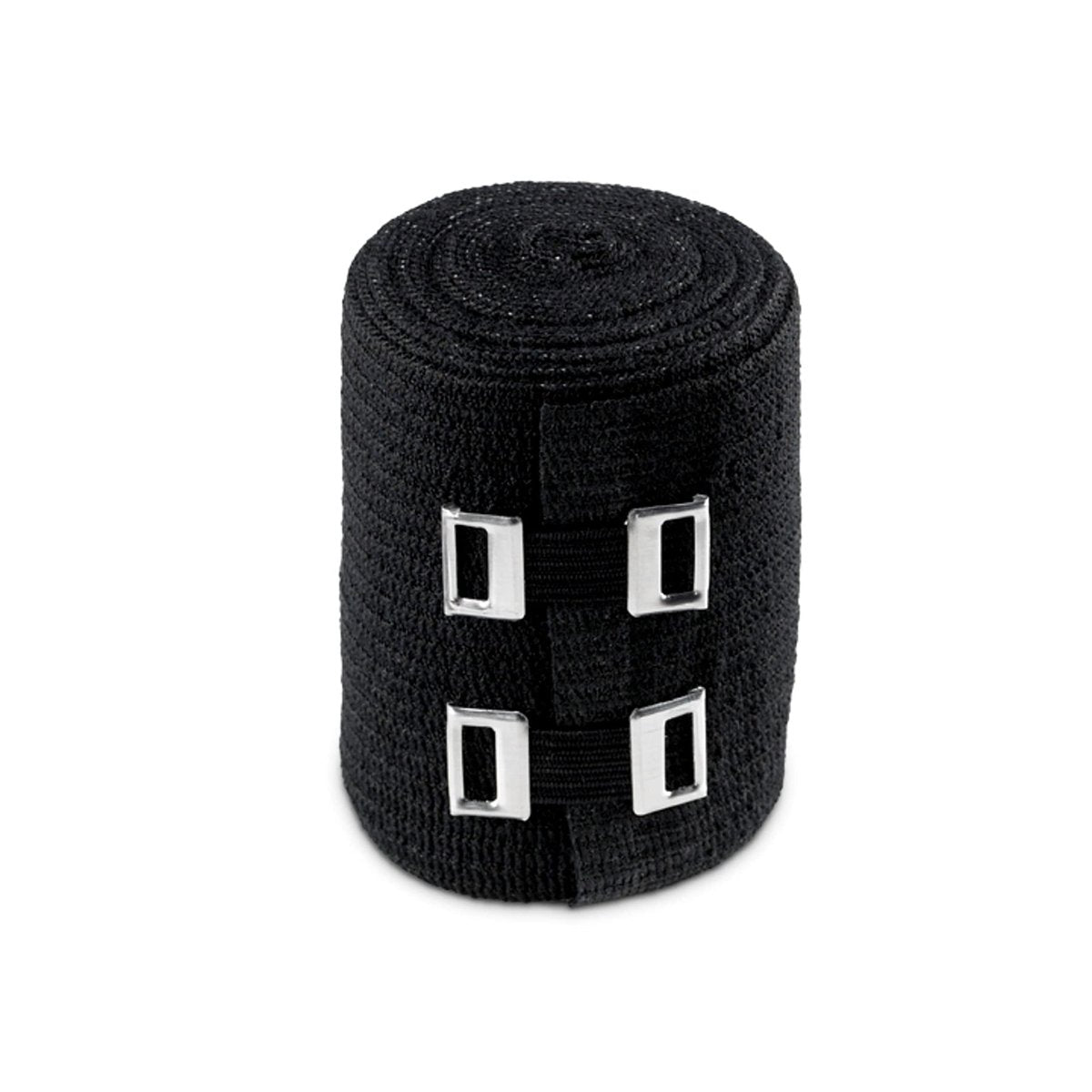 ACE 4-Zoll elastische Bandage mit Clips, Schwarz, ideal für Bein, Schulter und mehr, 1 Stück