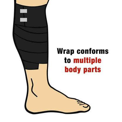 ACE 4-Zoll elastische Bandage mit Clips, Schwarz, ideal für Bein, Schulter und mehr, 1 Stück