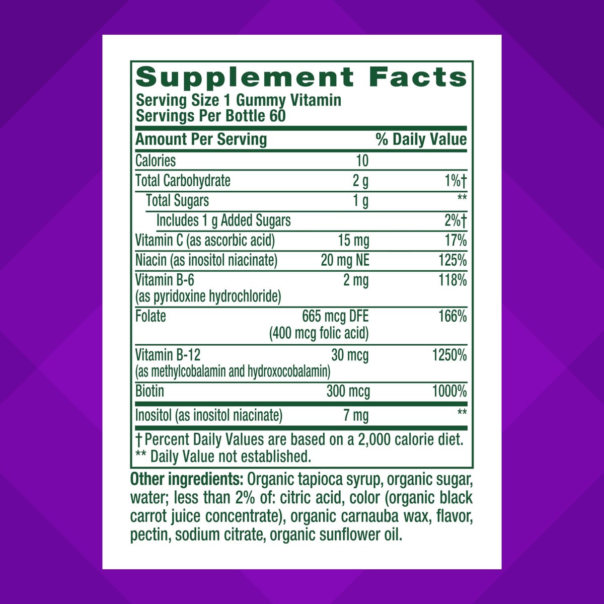 Vitafusion B-Complex Gummis – 5 B-Vitamine plus Vitamin C, Erdbeergeschmack, 60 Stück